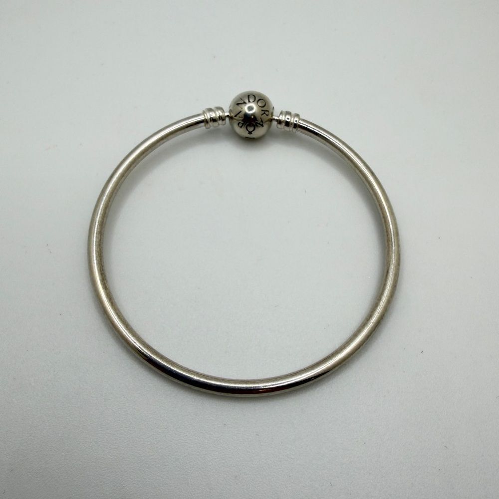 6.5" Pandora 925‎ Sterling silver "Moments" bangle bracelet!
